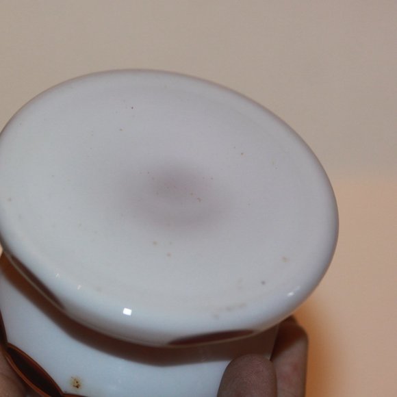 Bohemian Czech Red to White Cased Glass Vase Hand Painted Flowers LOT 8150 - Picture 7 of 7